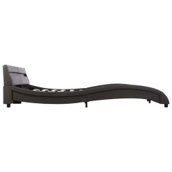 Cadre de lit avec LED Gris Similicuir 180 x 200 cm    