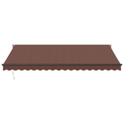 Auvent manuel rétractable marron 450x300 cm 