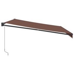 Auvent manuel rétractable marron 450x300 cm 