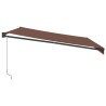 Auvent manuel rétractable marron 450x300 cm 