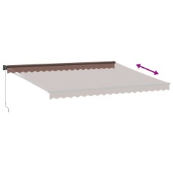Auvent manuel rétractable marron 450x300 cm 