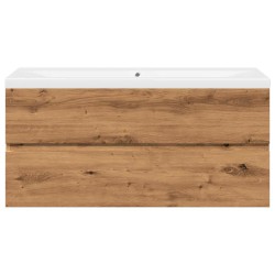 Armoire lavabo avec bassin intégré chêne artisanal 