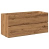 Armoire lavabo avec bassin intégré chêne artisanal 