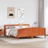 Cadre de lit sans matelas cire marron 180x200cm bois pin massif 