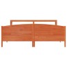Cadre de lit sans matelas cire marron 180x200cm bois pin massif 