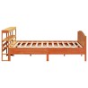 Cadre de lit sans matelas cire marron 180x200cm bois pin massif 