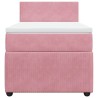 Sommier à lattes de lit avec matelas Rose 90x190 cm Velours 