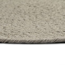 Napperons 4 pcs Gris Plain 38 cm Rond Coton 