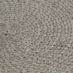 Napperons 4 pcs Gris Plain 38 cm Rond Coton 
