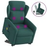 Fauteuil inclinable de massage Vert foncé Tissu 