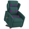 Fauteuil inclinable de massage Vert foncé Tissu 
