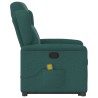 Fauteuil inclinable de massage Vert foncé Tissu 