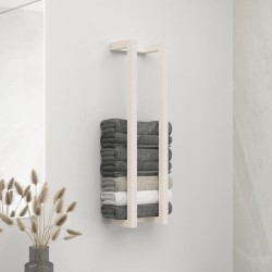 Porte-serviette Blanc 23x18x90 cm Bois de pin massif 