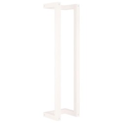 Porte-serviette Blanc 23x18x90 cm Bois de pin massif 