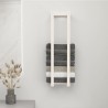 Porte-serviette Blanc 23x18x90 cm Bois de pin massif 
