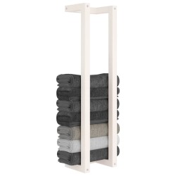 Porte-serviette Blanc 23x18x90 cm Bois de pin massif 