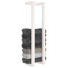 Porte-serviette Blanc 23x18x90 cm Bois de pin massif 