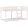 Lit superposé sans matelas blanc 90x200 cm bois de pin massif 