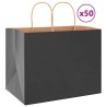 Sacs en papier 50 pcs avec poignées noir 32x22x24 cm 