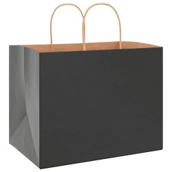 Sacs en papier 50 pcs avec poignées noir 32x22x24 cm 