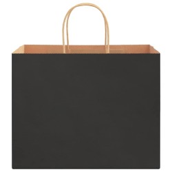 Sacs en papier 50 pcs avec poignées noir 32x22x24 cm 