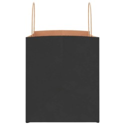 Sacs en papier 50 pcs avec poignées noir 32x22x24 cm 