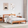 Cadre de lit sans matelas cire marron 160x200cm bois pin massif 