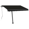 Auvent manuel rétractable avec LED 350x250 cm Anthracite 