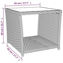 Ensemble à manger de jardin et coussins 2 pcs gris rotin 