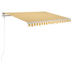 Auvent rétractable automatique 300x250 cm Jaune et blanc 