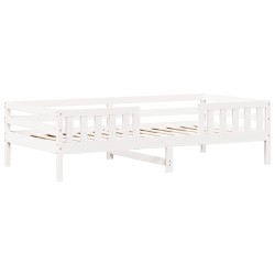 Ensemble de lit et de banc avec toit sans matelas 90x200 cm 