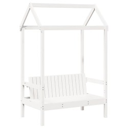 Ensemble de lit et de banc avec toit sans matelas 90x200 cm 