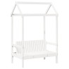 Ensemble de lit et de banc avec toit sans matelas 90x200 cm 
