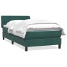 Sommier à lattes de lit et matelas vert foncé 90x220 cm velours 