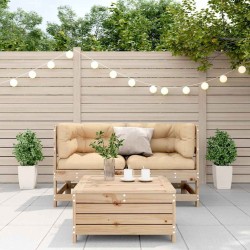 Salon de jardin 3 pcs avec coussins Bois de pin massif 