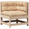 Salon de jardin 3 pcs avec coussins Bois de pin massif 