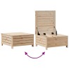 Salon de jardin 3 pcs avec coussins Bois de pin massif 