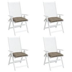Coussins de chaise lot de 4 taupe 40x40x7 cm tissu oxford 