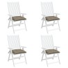 Coussins de chaise lot de 4 taupe 40x40x7 cm tissu oxford 