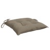 Coussins de chaise lot de 4 taupe 40x40x7 cm tissu oxford 