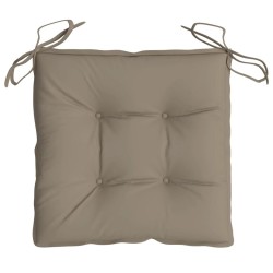 Coussins de chaise lot de 4 taupe 40x40x7 cm tissu oxford 