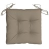 Coussins de chaise lot de 4 taupe 40x40x7 cm tissu oxford 