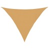 Voile d'ombrage 160 g/m² triangulaire sable 4x4x5,8 m PEHD 