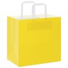 Sacs en papier 50 pcs avec poignées jaune 26x17x25 cm 