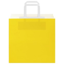 Sacs en papier 50 pcs avec poignées jaune 26x17x25 cm 