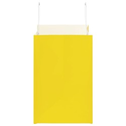 Sacs en papier 50 pcs avec poignées jaune 26x17x25 cm 