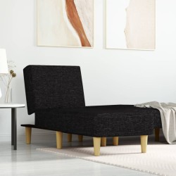 Chaise longue noir tissu 