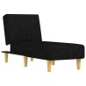 Chaise longue noir tissu 