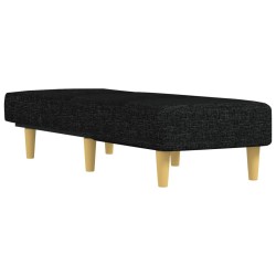 Chaise longue noir tissu 
