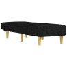 Chaise longue noir tissu 